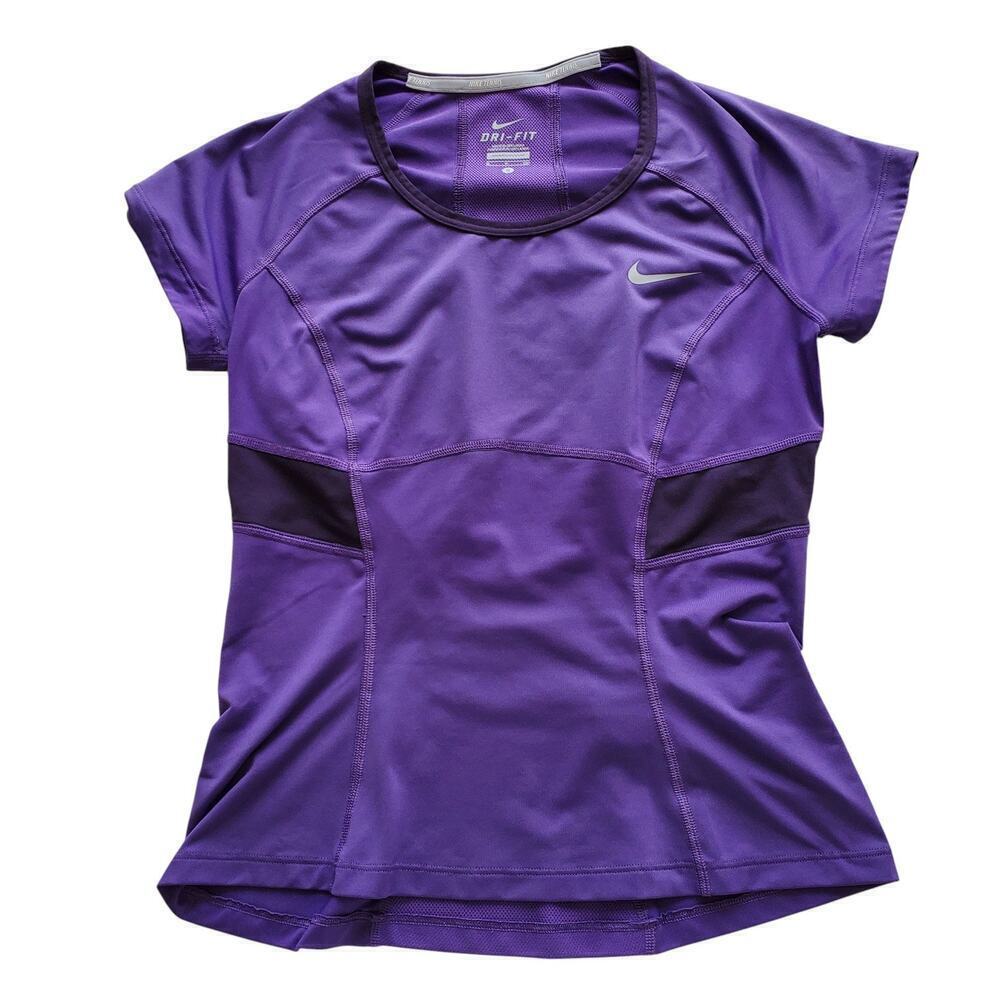 Nike Tennis Dri-Fit T-shirt with Ventilated Panels Purple Pickleball Golf Size S - Picture 6 of 13